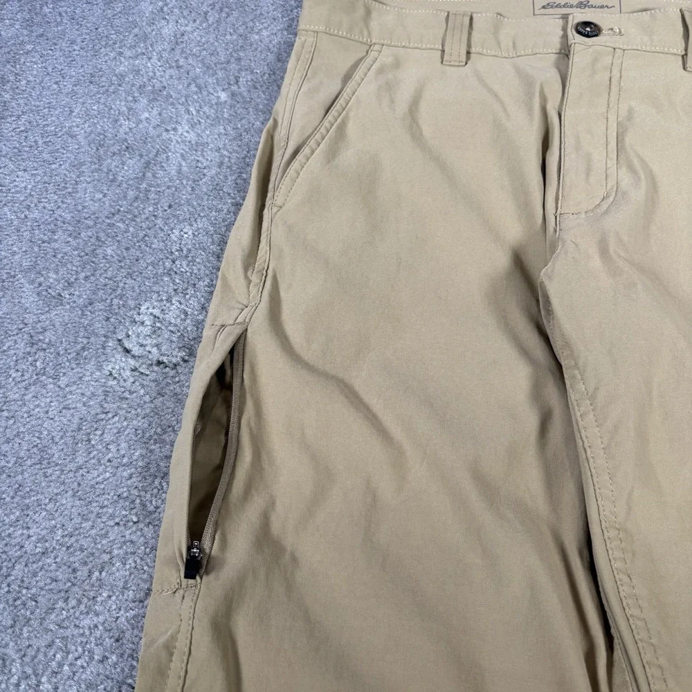 Eddie Bauer Travex Pants Mens 30x30 Biege Tan Nylon Stretch Performance Hiking